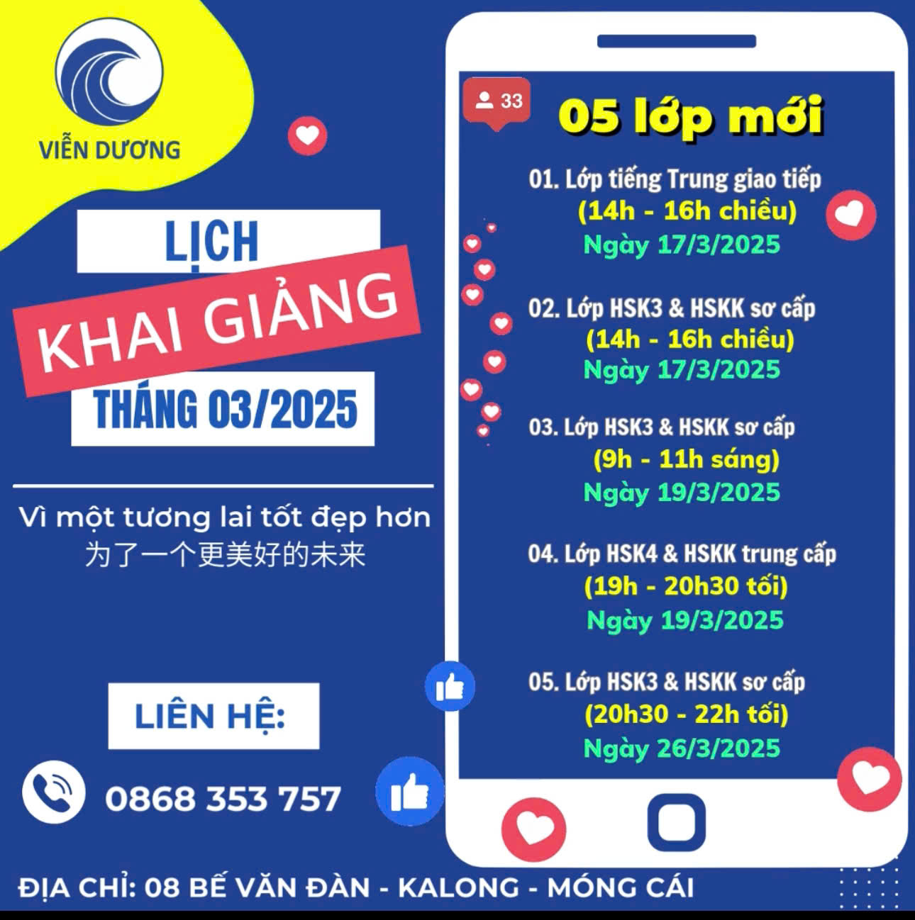 Lịch khai giảng dự kiến tháng 03/2025 Trung tâm Ngoại ngữ Viễn Dương 1 z6402578337800 215dc3aa35f58806295c6b1338e191dd