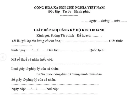 mau giay de nghi dang ky ho kinh doanh