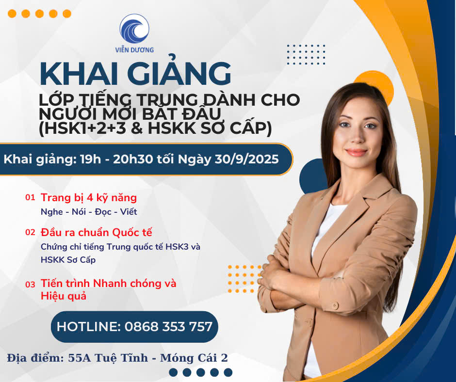 Lịch khai giảng dự kiến tháng 09/2025 Trung tâm Ngoại ngữ Viễn Dương 1 Lich khai giang 30.9.2025