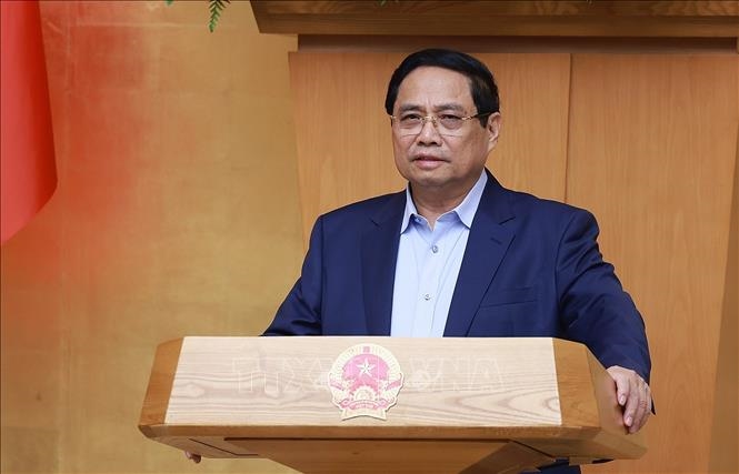 Thủ tướng Phạm Minh Chính chủ trì phiên họp Chính phủ chuyên đề về Trung tâm tài chính quốc tế tại Việt Nam<br>范明政总理主持政府关于越南国际金融中心专题会议 1 chinh1