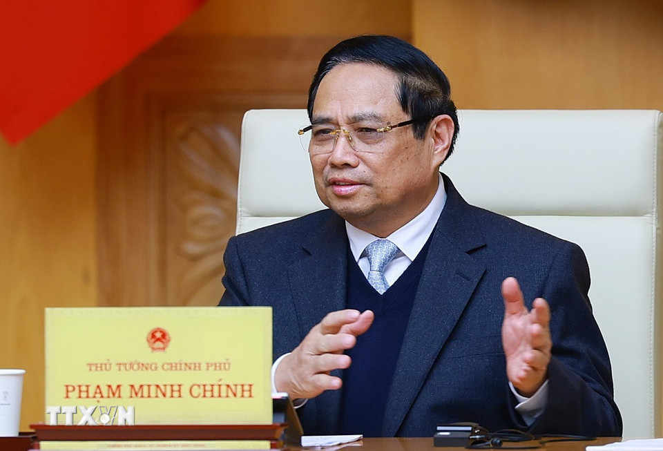 Thủ tướng Phạm Minh Chính tiếp Đại sứ Trung Quốc tại Việt Nam Hà Vĩ<br>越南政府总理范明政会见中国驻越南特命全权大使何炜 3 thu tuong 2 resize